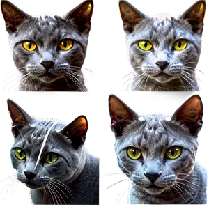 Grey Cat Head Photo PNG Dtm PNG