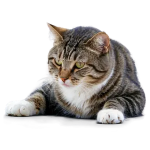Grey Cat Lying Down PNG Wyl PNG