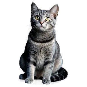 Grey Cat Sitting Png Cvn PNG image