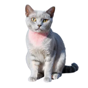 Grey Cat With Pink Nose Png 60 PNG image