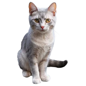 Grey Cat With Pink Nose Png Qxy46 PNG image