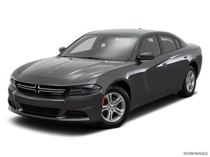 Grey Dodge Charger Sedan PNG image
