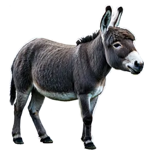 Grey Donkey PNG Gio