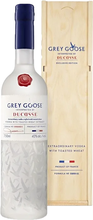 Grey Goose Ducasse Vodka Bottle PNG image