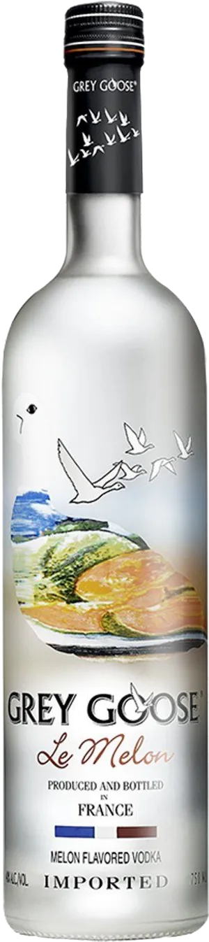 Grey Goose Le Melon Vodka Bottle PNG image