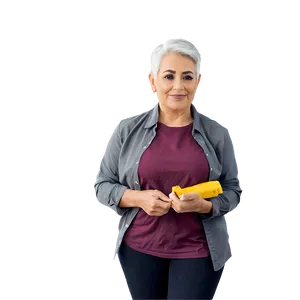 Grey Hair Elegance PNG 64 PNG