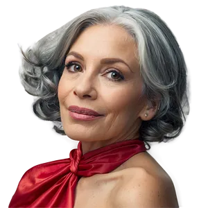Grey Hair Elegance PNG Abk31 PNG