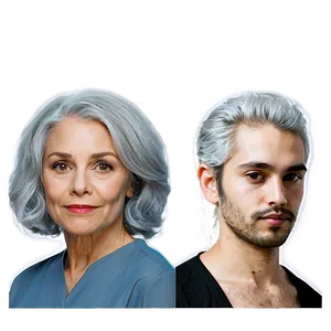 Grey Hair Evolution PNG Scy PNG