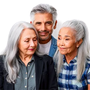 Grey Hair For Every Age PNG Vlw PNG