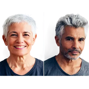 Grey Hair Journey PNG 48 PNG