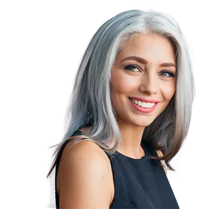Grey Hair Makeover PNG 10