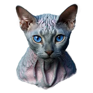 Grey Hairless Cat PNG 31 PNG