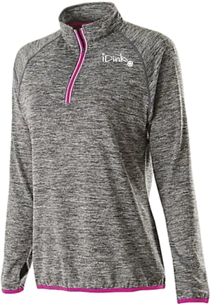 Grey Pink Womens Athletic Pullover PNG image