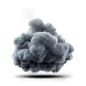 Grey Smoke Puff PNG 06272024