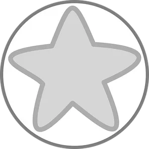 Grey Star Icon Circle Background PNG image