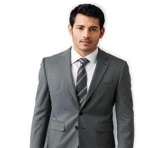 Grey Suit PNG 41