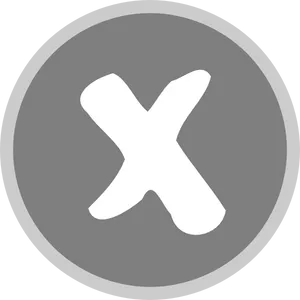 Grey Xon Circle Icon PNG image