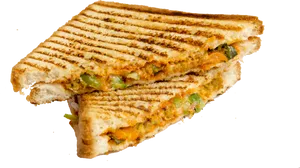 Grilled Cheese Sandwichwith Vegetables PNG image