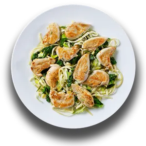 Grilled Chicken Pasta Plate PNG image