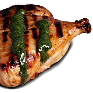 Grilled Chicken With Chimichurri Sauce PNG Yqp14 PNG