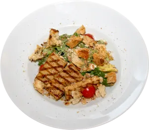Grilled Tofu Salad Plate PNG image
