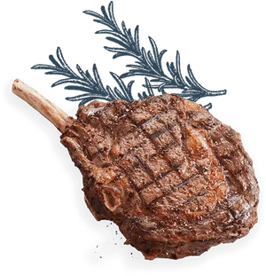Grilled Tomahawk Steak PNG image