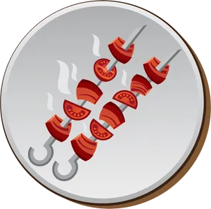 Grilled_ Tomato_ Skewers_ Vector PNG image