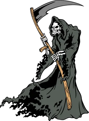 Grim Reaper Graphic Art PNG image