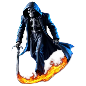 Grim Reaper In Flames Png Ejk43 PNG image