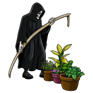 Grim Reaper In Garden Png Bqj PNG image