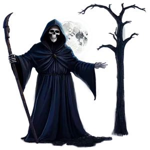 Grim Reaper In Moonlight Png Wvs PNG image