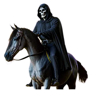 Grim Reaper On Horseback Png 05062024 PNG image