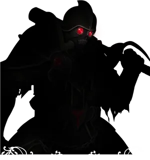 Grim Reaper Red Eyes Darkness PNG image