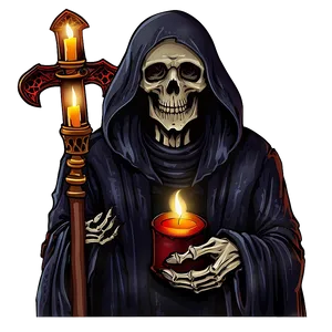 Grim Reaper With Candle Png 05062024 PNG image
