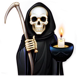 Grim Reaper With Candle Png Vil PNG image