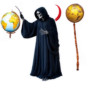 Grim Reaper With Globe Png Faf PNG image