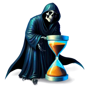 Grim Reaper With Hourglass Png Vev3 PNG image