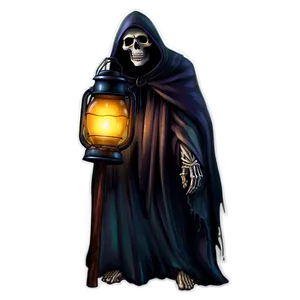 Grim Reaper With Lantern Png 05062024 PNG image