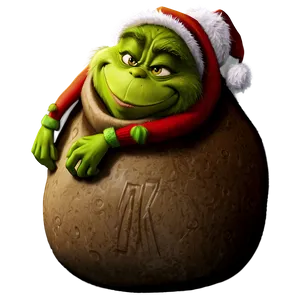 Grinch Christmas Sack PNG 06132024