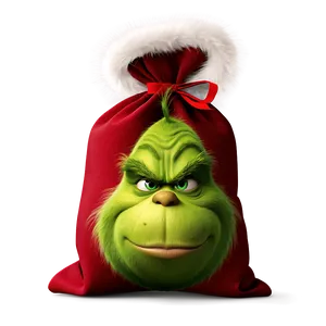 Grinch Christmas Sack PNG 99