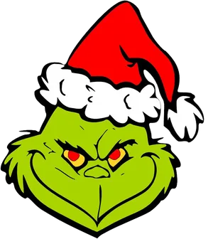 Grinch Christmas Scowl PNG image