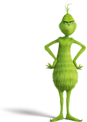 Grinch Standing Arms Akimbo PNG image