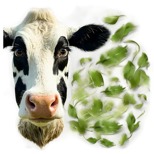 Grinning Cow Face PNG 06212024