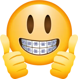 Grinning_ Face_with_ Braces_ Emoji PNG