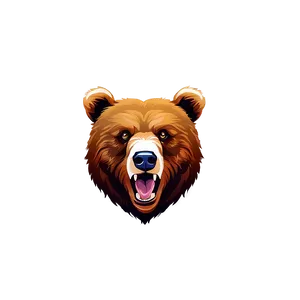 Grizzly Bear Head Graphic PNG Cax PNG