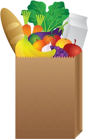 Grocery Bag Fullof Fresh Produce PNG image