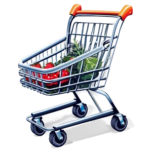 Grocery Cart Illustration PNG Eos