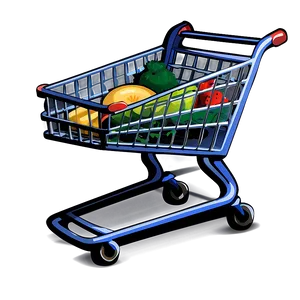 Grocery Cart Illustration PNG Lmw6 PNG
