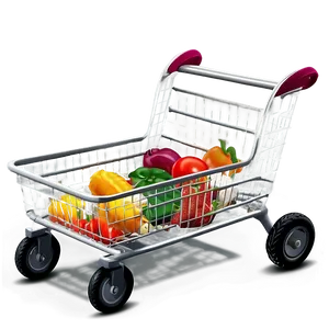 Grocery Cart In Store PNG Jdf