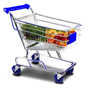 Grocery Cart In Supermarket Aisle PNG Taa73 PNG